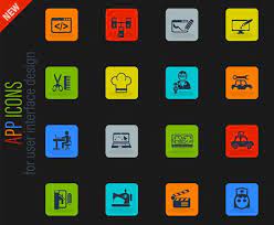 Premium Vector Courses Icon Set