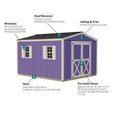 12 Ft Wood Storage Shed Kit