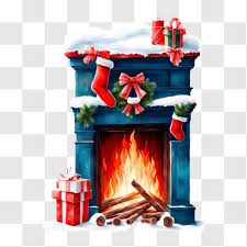 Cozy Fireplace With Presents