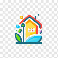 Colorful Icon For A Home And Garden