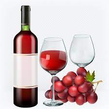 Wine Glass Grape Vector Png Images Red