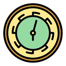 Parts Wall Clock Icon Outline Parts