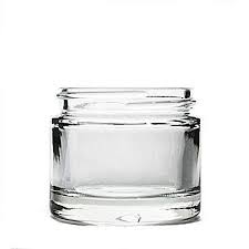 Straight Sided Round Glass Jar