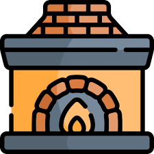 Fireplace Kawaii Lineal Color Icon