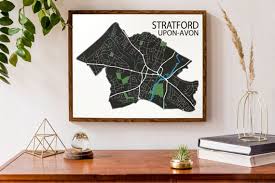 Typographic Map Of Stratford Upon Avon