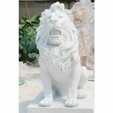 White Marble Lion Statue For Exterior