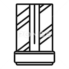 Interior Shower Cabin Icon Outline