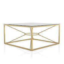 Clear Square Glass Top Coffee Table