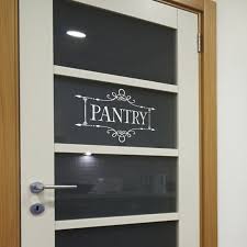Pantry Door Decal Glass Pantry Door