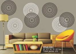 Rainbow Grey Circular Printed Wall Stencil