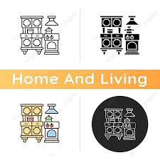 Kitchen Appliances Icon Line Clip Art