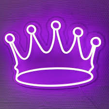Elegant Neon Purple Crown