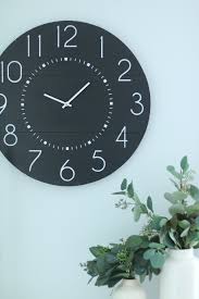 Wall Clock Black And White Neutral Wall