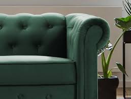 Chesterfield Green Velvet Sofa Time4sleep