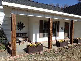 front porch wood beams with timber
