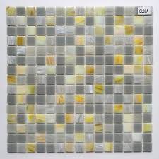 Buy Stained Gray Yellow Glass Mosaic