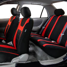 Sports Seat Covers Full Set Fh Group Color Red