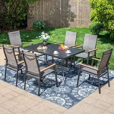 7 Piece Metal Outdoor Patio Dining Set