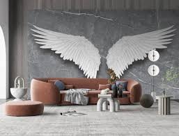 Buy Marble Style Angel Wings Wallpaper