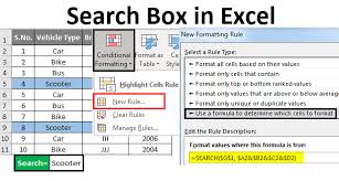 Search Box In Excel Step By Step
