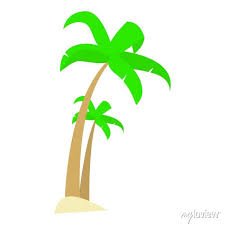 Palm Tree Icon Flat Ilration Of