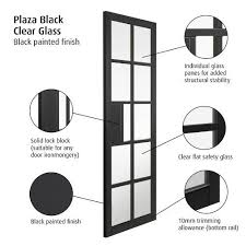 Plaza Black Clear Glass Industrial