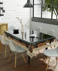 Rectangular White Dining Table Cover