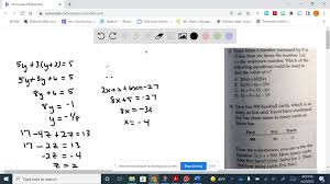 Solve For The Variable In Each Equation