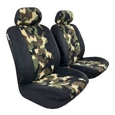 Front Seat Cover Camo Sheepskin Velour