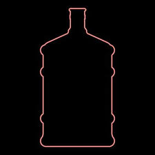 Neon Dispenser Large Bottles Icon Black