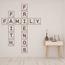 Family Friends Scrabble Tile Wall Sticker