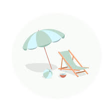 Chaise Longue Umbrella Ball Coconut