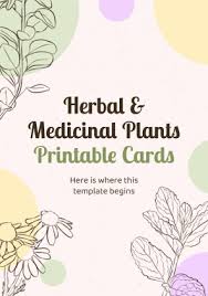 Medicinal Plants Printable Cards