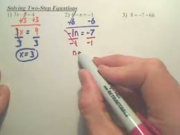 Solving 2 Step Equations Algebra 1