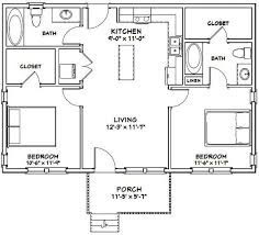 36x24 House 2 Bedroom 2 Bath 864