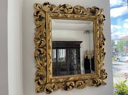 Baroque Floine Mirror With Craved
