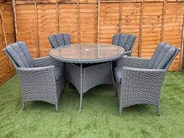 Portofino 4 Seater Dining Set In Grey