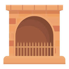 Furnace Icon Cartoon Vector Fireplace