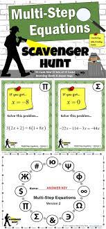 Multi Step Equations Scavenger Hunt