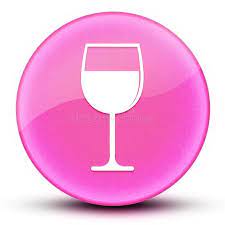 Wine Glass Eyeball Glossy Elegant Pink