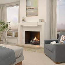Pearl Mantels 37 In 69 In X 42 In 48 In Premium White Mdf Adjustable Opening Full Surround Fireplace Mantel