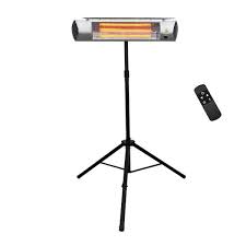 Kenmore Carbon Infrared 1500w Electric Patio Heater With Tripod Remote Silver