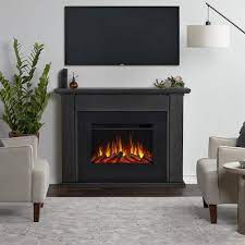 Freestanding Wooden Electric Fireplace