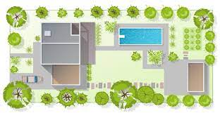 Top View Landscape Design Plan With