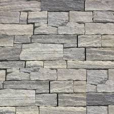 Natural Grey Stacked Stone Wall