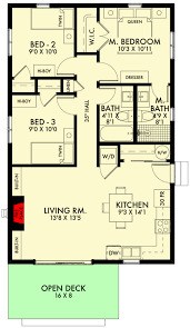 Three Bedroom Classic Ranch Home Plan