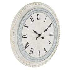 22 Inch Round White Wood Wall Clock