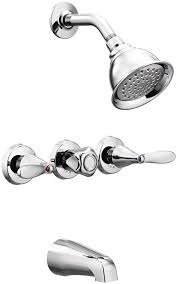 Tub Shower Faucet 3 Hndl Chrm