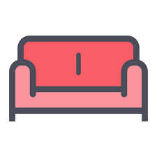 Couch Furniture Sofa Icon Flat Style