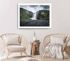 Waterfall Print Mountain Wall Art